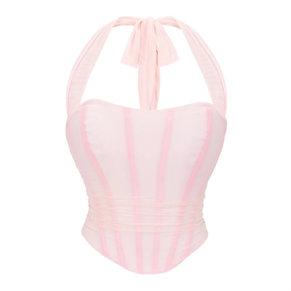 Solid Tie Shoulder Ruched Wide Strap Slim Fit Crop Top for Women Summer Clothes Pink Backless Cami Top Streetwear Corset Tops
Solid Tie Shoulder Ruched Wide Strap Slim Fit Crop Top for Women Summer Clothes Pink Backless Cami Top Streetwear Corset Tops