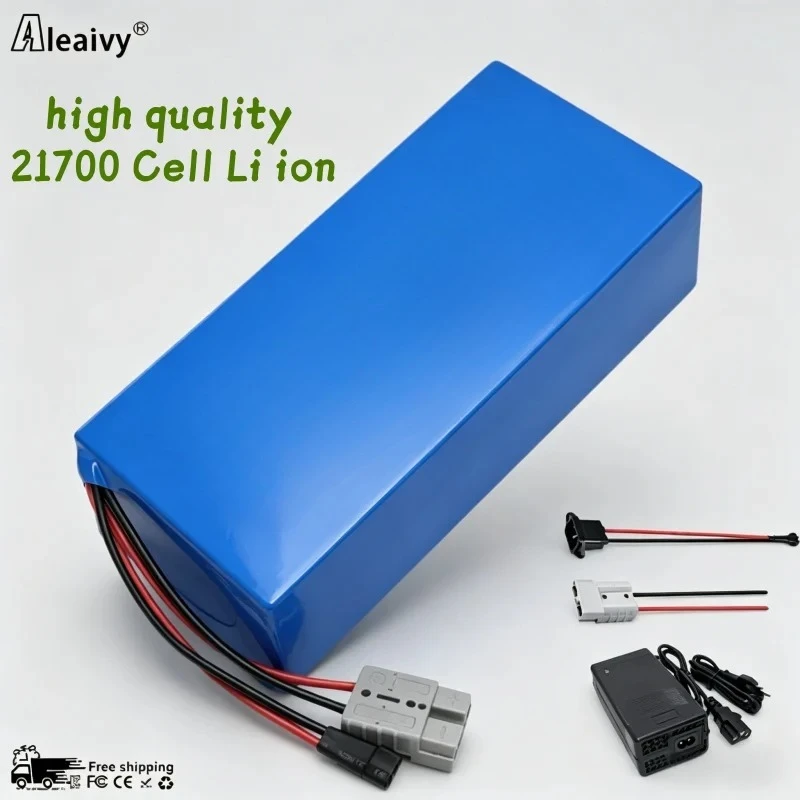 New Upgrade 48V 30Ah Aleaivy Lithium Li-ion Battery, 21700 Cell Pack for Bicycle Scooter, Built-in 50A BMS High Power Safety
New Upgrade 48V 30Ah Aleaivy Lithium Li-ion Battery, 21700 Cell Pack for Bicycle Scooter, Built-in 50A BMS High Power Safety