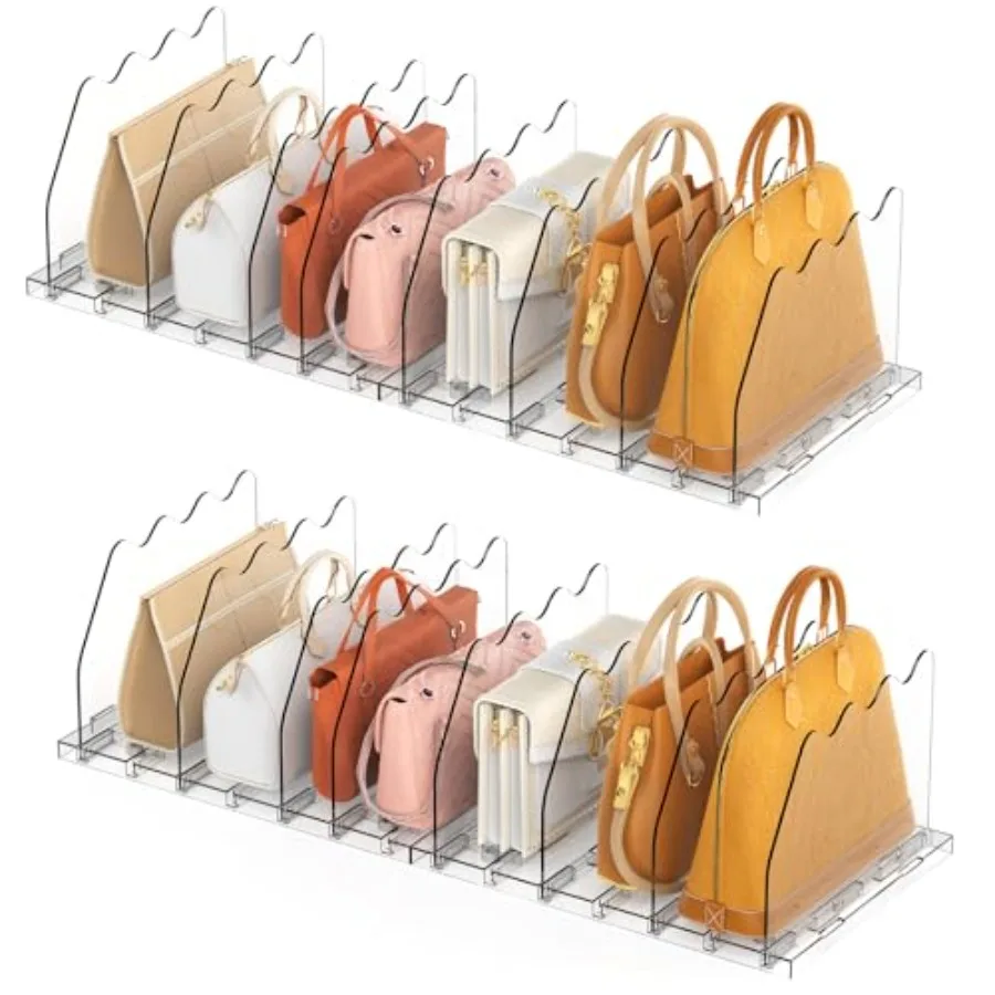 Purse Storage Organizer for Closet, Closet Bag Storage Dividers Rack Shelf Purse Dividers for Closet Organization Handbag Separ
Purse Storage Organizer for Closet, Closet Bag Storage Dividers Rack Shelf Purse Dividers for Closet Organization Handbag Separ