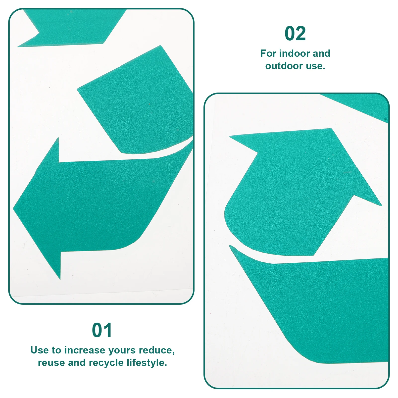 4Pcs Self-Adhesive Recycle Stickers Green Environmental Symbol Decal for Bins Cans Walls Windows Waste Management Labels
4Pcs Self-Adhesive Recycle Stickers Green Environmental Symbol Decal for Bins Cans Walls Windows Waste Management Labels