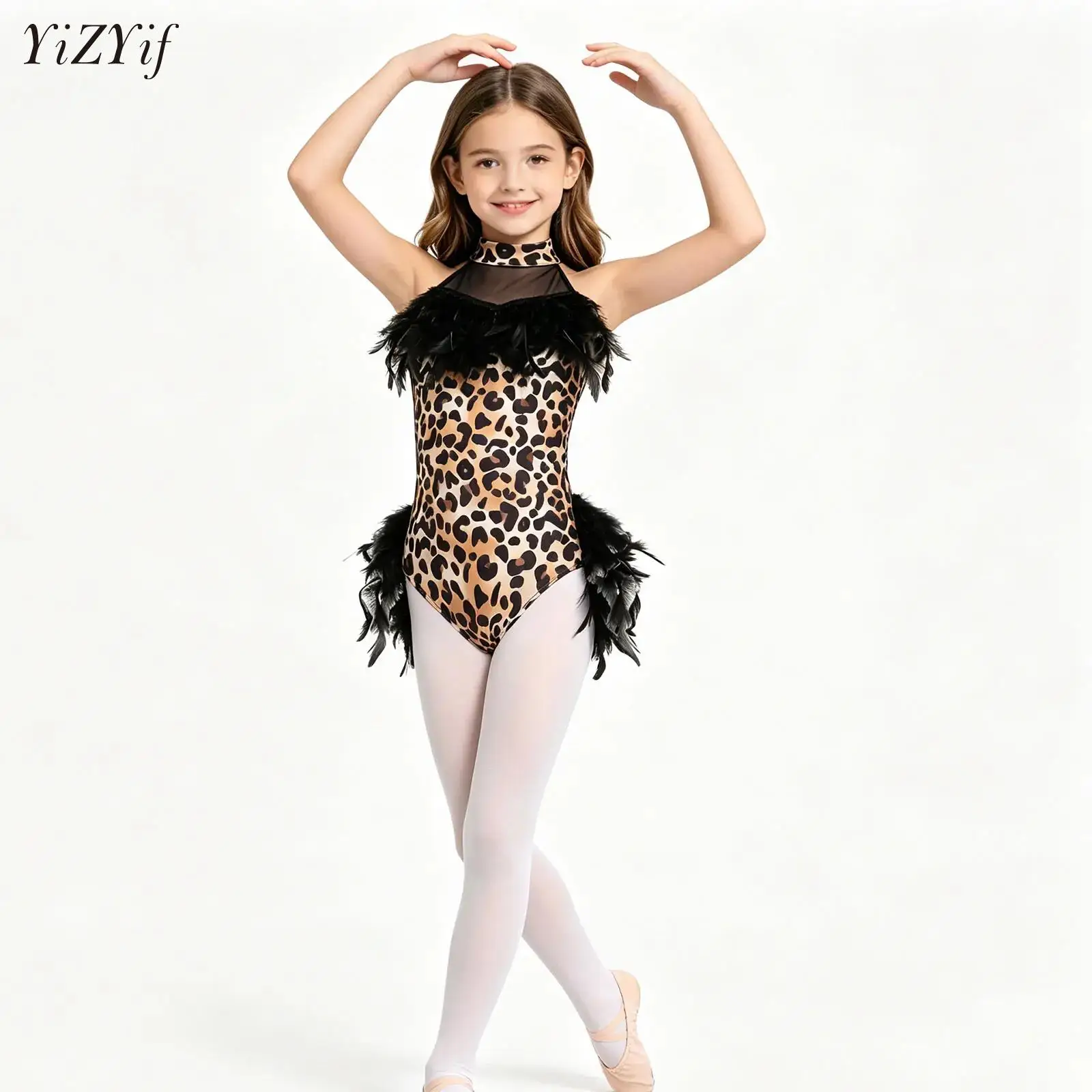 Kids Girls Leopard Native America Caveman Feather Tulle Bodysuit Jazz Dance Gymnastics Figure Skating Ballet Performance Costume
Kids Girls Leopard Native America Caveman Feather Tulle Bodysuit Jazz Dance Gymnastics Figure Skating Ballet Performance Costume