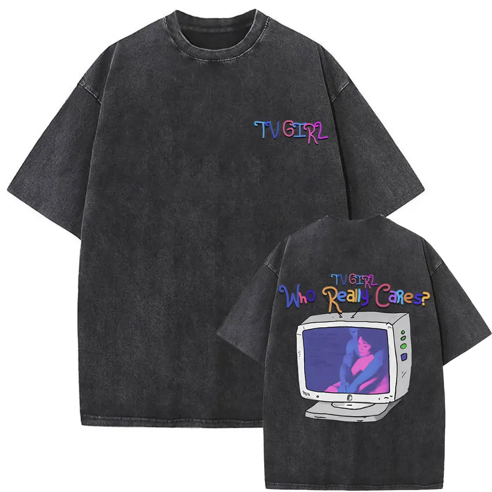 Washed Vintage TV Girl Who Really Cares Graphic Tshirt French Exit Print T-shirts Short Sleeve Men Women Retro Oversized T-Shirt
Washed Vintage TV Girl Who Really Cares Graphic Tshirt French Exit Print T-shirts Short Sleeve Men Women Retro Oversized T-Shirt
