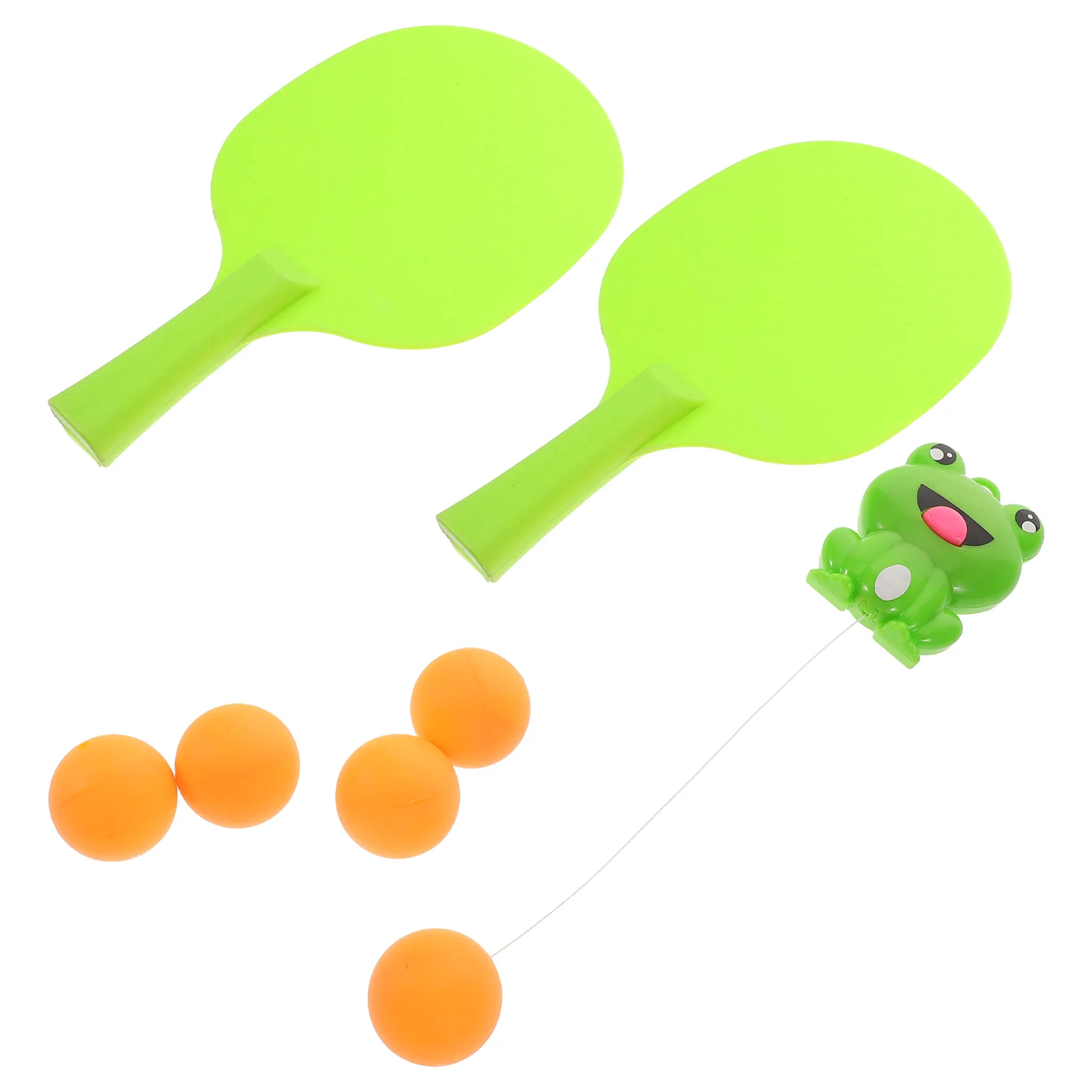 1 Set Cute Frog Indoor Table Tennis Trainer Kids Family Sports Parent-Child Interaction Hanging Paddle Ball Training Device
1 Set Cute Frog Indoor Table Tennis Trainer Kids Family Sports Parent-Child Interaction Hanging Paddle Ball Training Device
