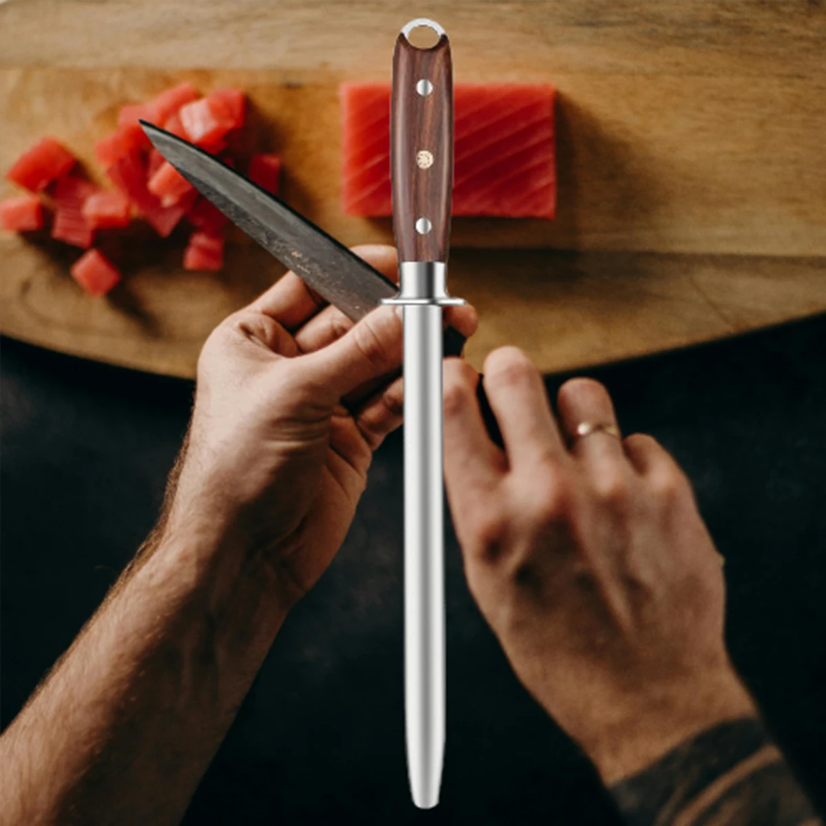 Butcher Professional Sharpening Steel Fine Grain Musat Rod for Kitchen Knives Home Commercial Durable Essential Tool
Butcher Professional Sharpening Steel Fine Grain Musat Rod for Kitchen Knives Home Commercial Durable Essential Tool