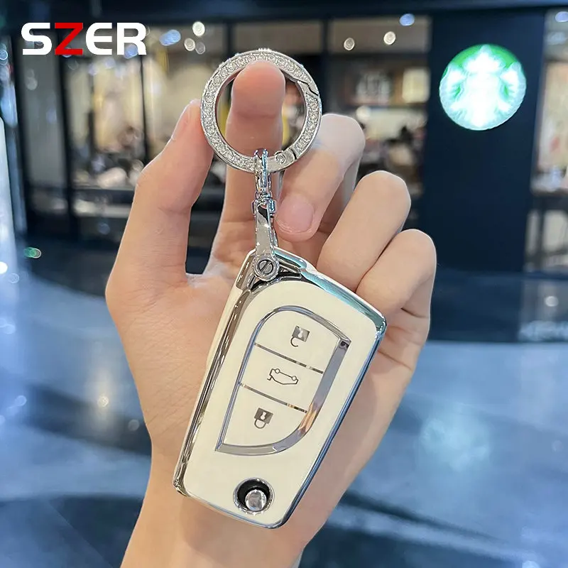 Soft TPU Car Flip Key Case Cover Shell Fob For Toyota Corolla Altis Auris Aygo Yaris Camry RAV4 Verso TC IM Shell Accessories
Soft TPU Car Flip Key Case Cover Shell Fob For Toyota Corolla Altis Auris Aygo Yaris Camry RAV4 Verso TC IM Shell Accessories