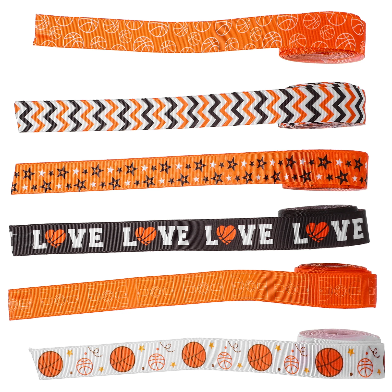 Basketball Ribbon 6 Rolls Printing Polyester Sports Theme Ribbons for Crafts Decorative Gifts Wrapping Party Decorations Soft
Basketball Ribbon 6 Rolls Printing Polyester Sports Theme Ribbons for Crafts Decorative Gifts Wrapping Party Decorations Soft