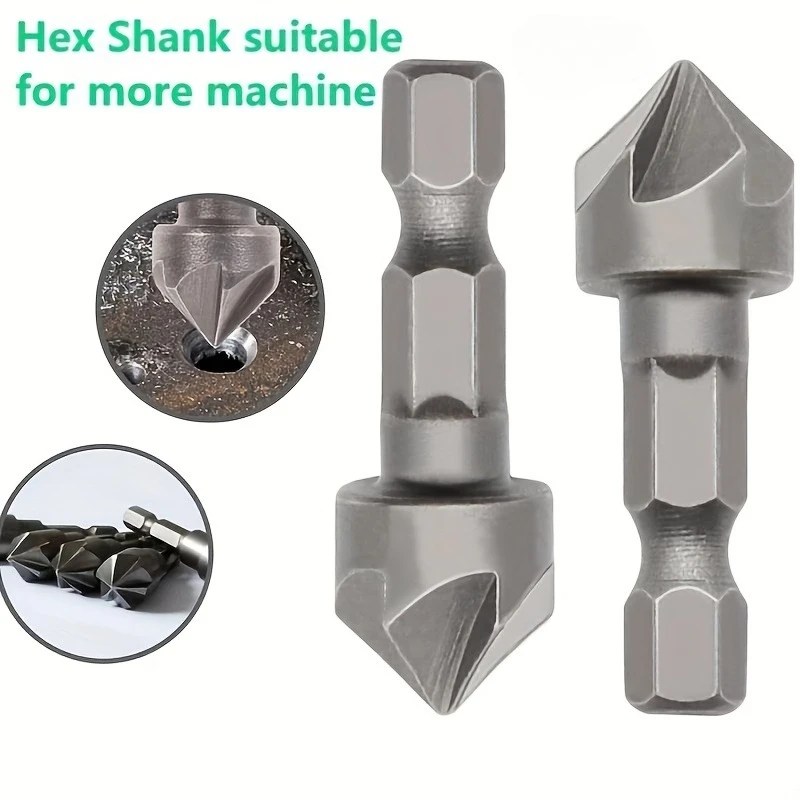 2pc 1/2 Hexagonal Shank Five Blade Countersunk Drill 12.5mm 5pc Woodworking Hole Opener Spot Facer Deburring Drill Bit Set
2pc 1/2 Hexagonal Shank Five Blade Countersunk Drill 12.5mm 5pc Woodworking Hole Opener Spot Facer Deburring Drill Bit Set