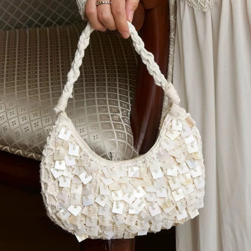 Beads Beading Tassel Hobo Bag Fashion Shell Woven Handmade Shoulder Bag Luxury Clutch Purse High Quality Women's Handbag
Beads Beading Tassel Hobo Bag Fashion Shell Woven Handmade Shoulder Bag Luxury Clutch Purse High Quality Women's Handbag