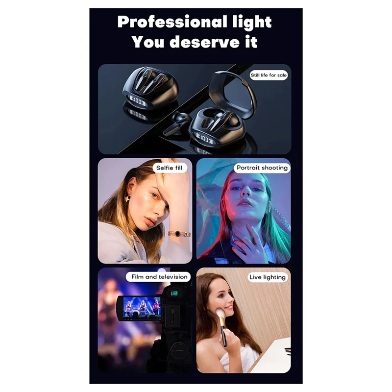 AT93-M20 RGB Fill Light Magnetic Cell Double-Sided Selfie Light Clip-On Flat Light For Camera & Makeup Video Conferencing
AT93-M20 RGB Fill Light Magnetic Cell Double-Sided Selfie Light Clip-On Flat Light For Camera & Makeup Video Conferencing