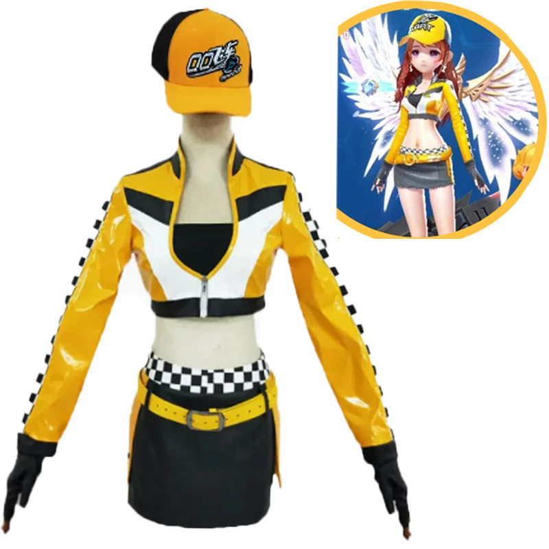 Yellow Racing Suits Cosplay Costume Women PU Leather Anime Outfits Tops Skirt
Yellow Racing Suits Cosplay Costume Women PU Leather Anime Outfits Tops Skirt