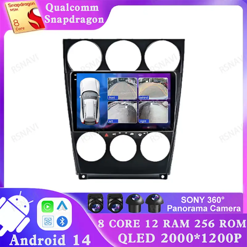 Android 14 For Mazda 6 2002 2003 2004 2005 2006 2007 2008 Multimedia Wireless Carplay Auto Qualcomm 5GWIFI DSP Stereo Head Unit
Android 14 For Mazda 6 2002 2003 2004 2005 2006 2007 2008 Multimedia Wireless Carplay Auto Qualcomm 5GWIFI DSP Stereo Head Unit