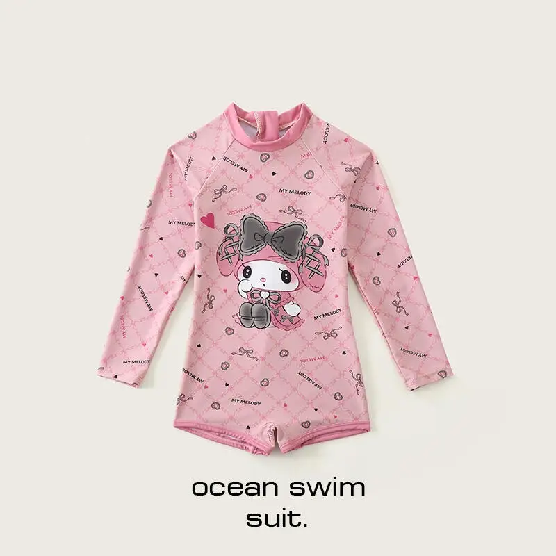 Anime Sanrio Children Swimsuit My Melody Girls' New Kawaii Cartoon Long Sleeve Sunscreen Quick Drying Breathable Beach Swimwear
Anime Sanrio Children Swimsuit My Melody Girls' New Kawaii Cartoon Long Sleeve Sunscreen Quick Drying Breathable Beach Swimwear