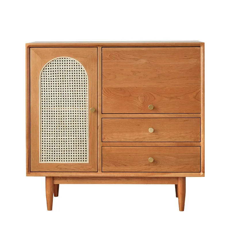 Nordic solid wood dining side cabinet, small household kitchen cupboard, Japanese simple cherry wood rattan cabinets
Nordic solid wood dining side cabinet, small household kitchen cupboard, Japanese simple cherry wood rattan cabinets