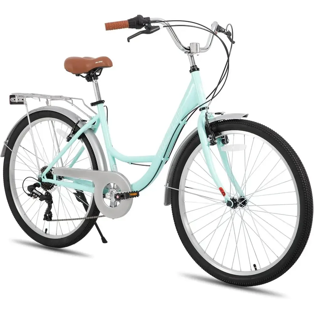 26 Inch 7-Speed Adult Beach Cruiser Bike with Step-Through Frame and Rear Rack, Retro Style for City Commuting
26 Inch 7-Speed Adult Beach Cruiser Bike with Step-Through Frame and Rear Rack, Retro Style for City Commuting