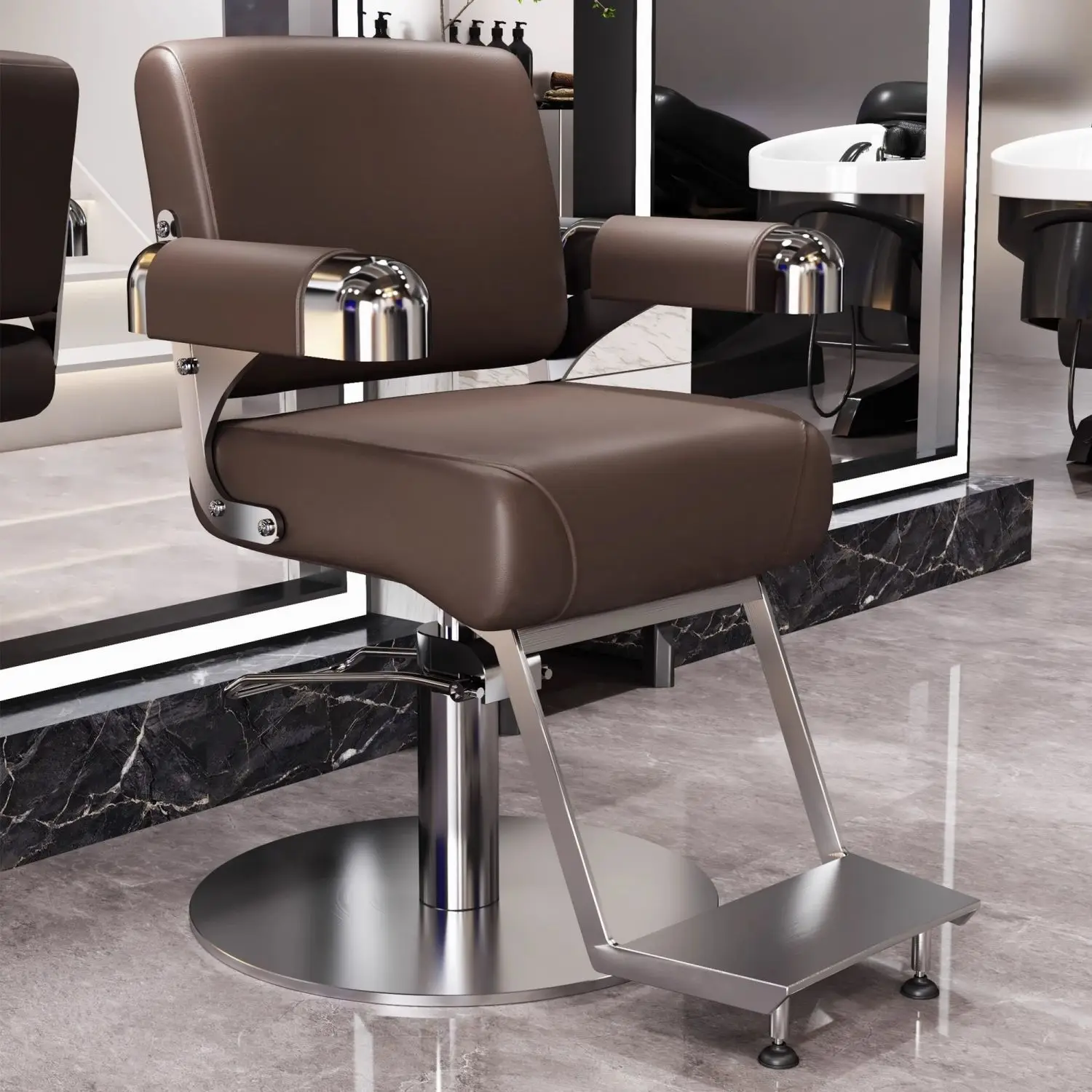Barber shop chair High-end hair salon special barber shop stool Simple haircut chair Internet celebrity perm and dye
Barber shop chair High-end hair salon special barber shop stool Simple haircut chair Internet celebrity perm and dye
