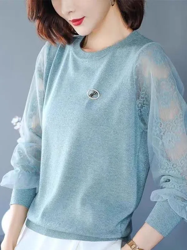 Women's Mesh Long Sleeve Base Shirt Thin Summer Style Loose Fit Fashionable T-Shirt Spring Autumn Trendy Korean Style Knitted...
Women's Mesh Long Sleeve Base Shirt Thin Summer Style Loose Fit Fashionable T-Shirt Spring Autumn Trendy Korean Style Knitted...