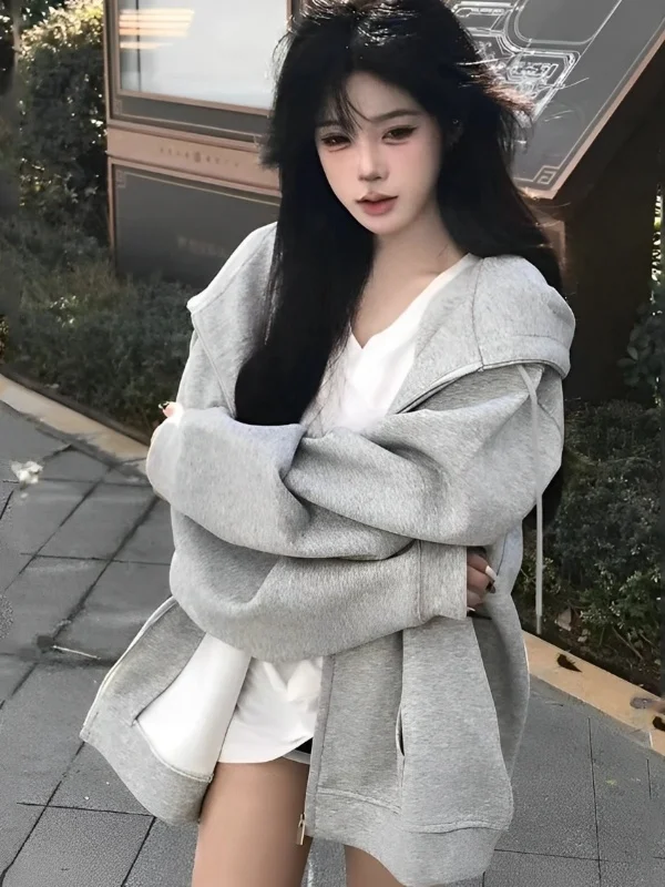 Retro American Hoodie Women's Spring Autumn Thin Zipper Jacket Loose Lazy Style Open Cardigan Top Polyester Spandex Blend Lon...
Retro American Hoodie Women's Spring Autumn Thin Zipper Jacket Loose Lazy Style Open Cardigan Top Polyester Spandex Blend Lon...