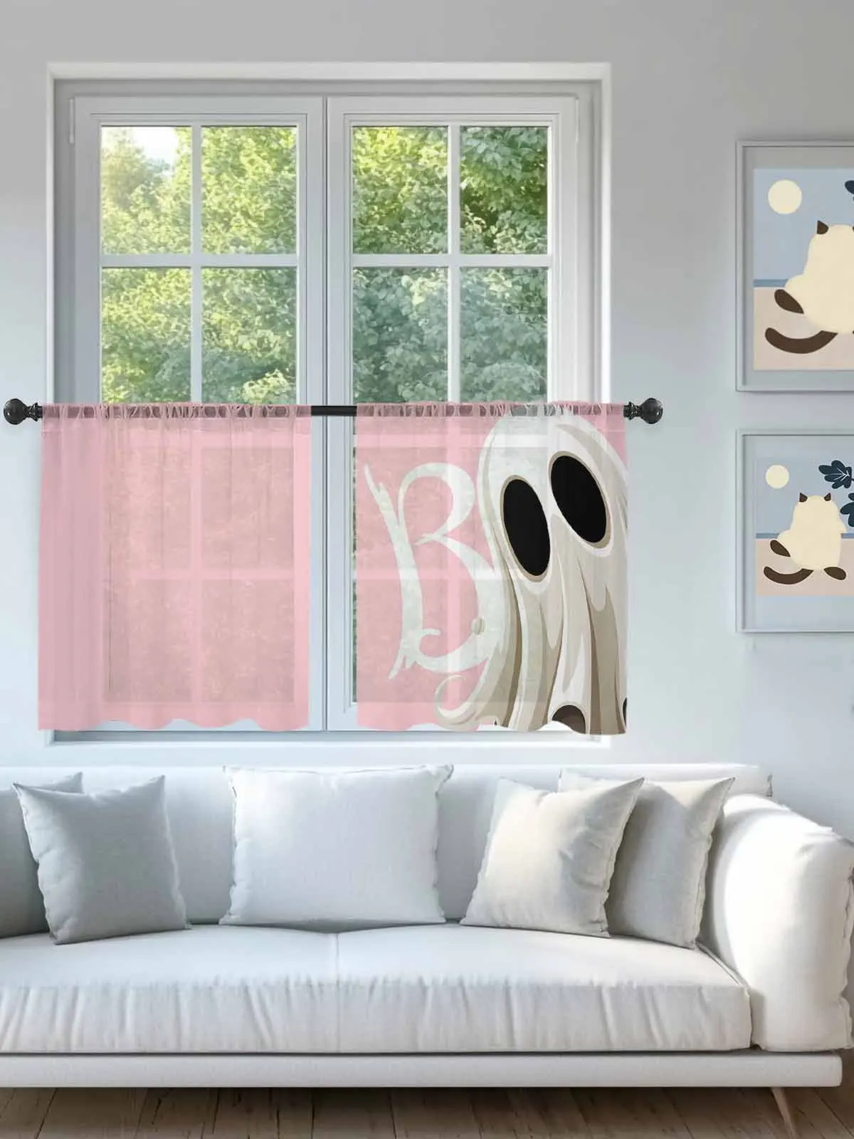 Abstract Halloween Pink Ghost Sheer Voile Curtains for Living Room Window Treatment for Bedroom Kitchen Drapes
Abstract Halloween Pink Ghost Sheer Voile Curtains for Living Room Window Treatment for Bedroom Kitchen Drapes