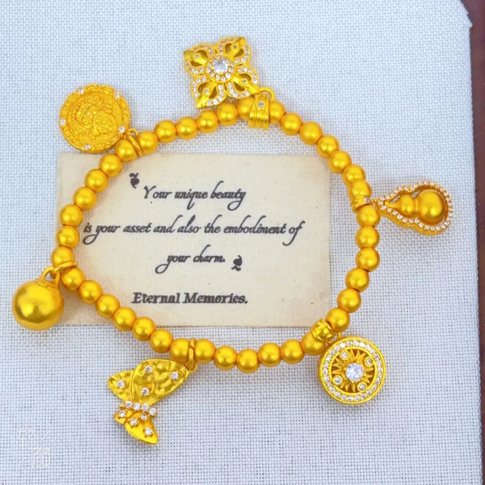 Plated With Real Gold Preservation Ancient Sand Gold Multiple Treasures Wishing Pool Bead Hollowed Out Flower Thread Girls Gift
Plated With Real Gold Preservation Ancient Sand Gold Multiple Treasures Wishing Pool Bead Hollowed Out Flower Thread Girls Gift