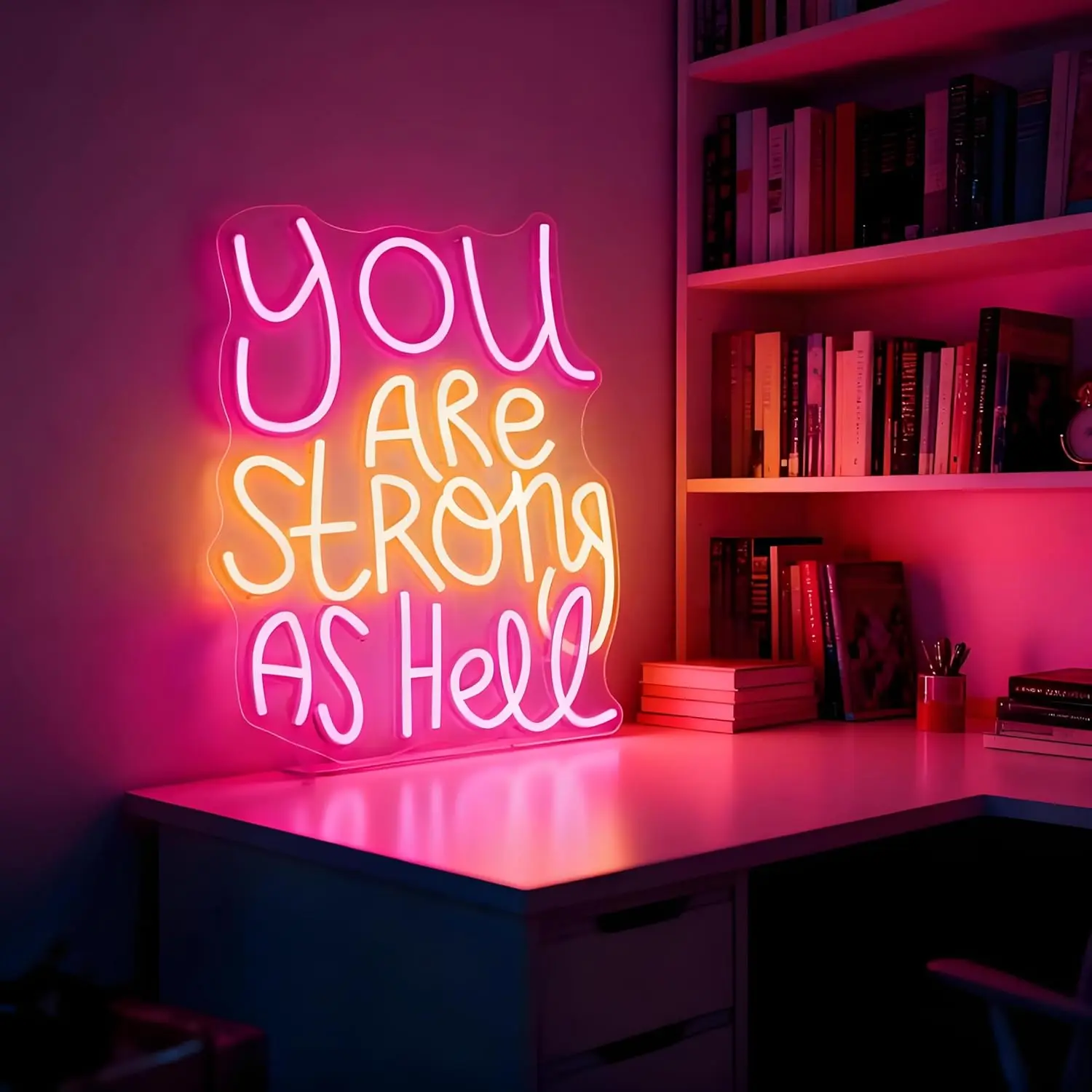 "You Are Strong As Hell" Neon Sign USB Powered LED Neon Light for Bar Gaming Room Party Bedroom Decoration Gifts Art Wall Light
"You Are Strong As Hell" Neon Sign USB Powered LED Neon Light for Bar Gaming Room Party Bedroom Decoration Gifts Art Wall Light