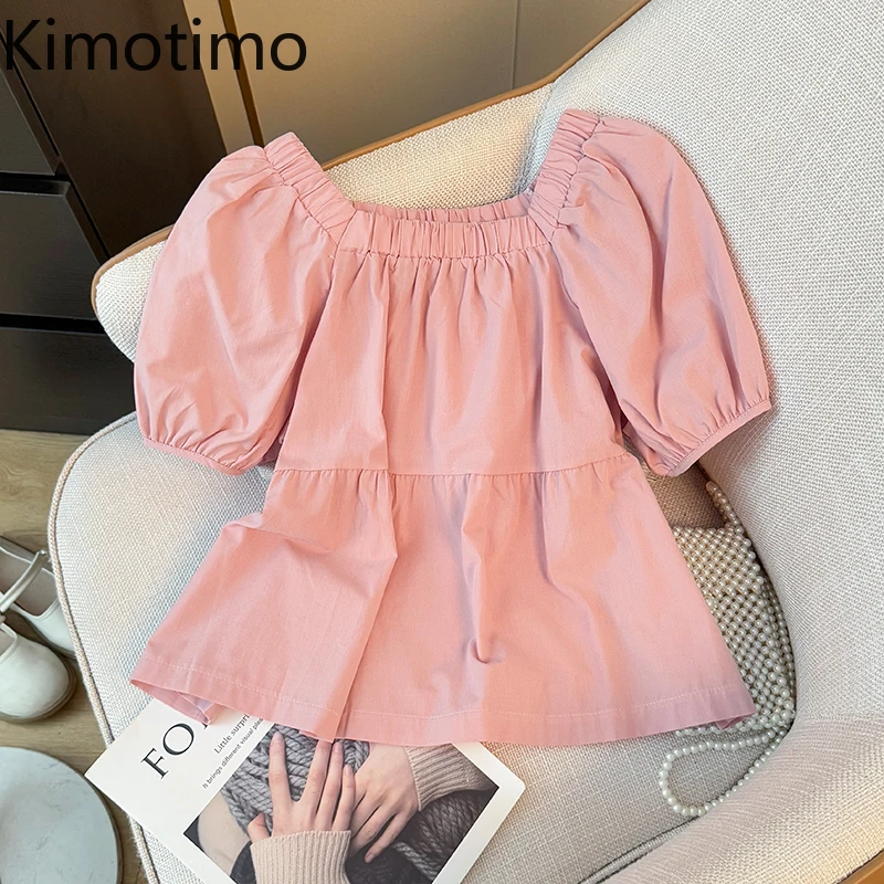 Kimotimo Simple Solid Puff Sleeve Shirts Women 2025 Summer Sweet Square Collar Versatile Crop Top Korean Fashion Casual Blouse
Kimotimo Simple Solid Puff Sleeve Shirts Women 2025 Summer Sweet Square Collar Versatile Crop Top Korean Fashion Casual Blouse