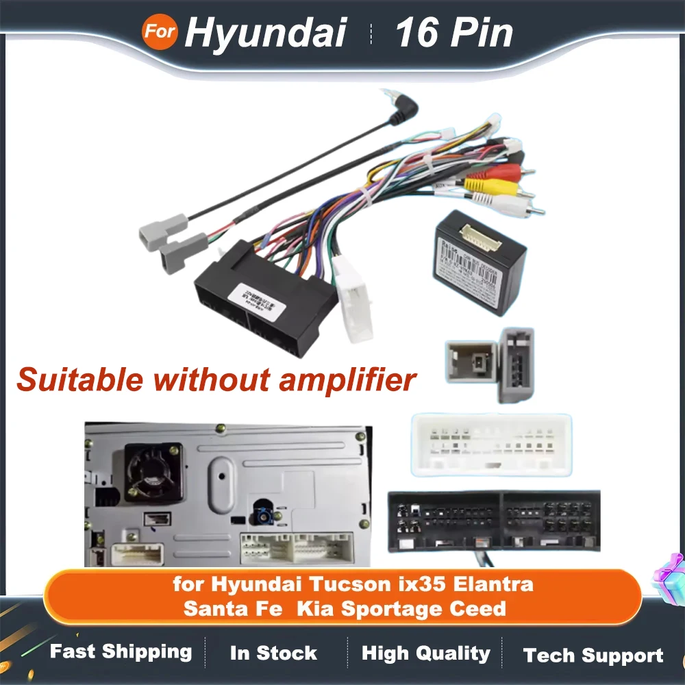 CAN Bus Wiring Harness 16 Pin Connector Car Android Cable Adapter for Hyundai Tucson ix35 Elantra Santa Fe Kia Sportage Ceed
CAN Bus Wiring Harness 16 Pin Connector Car Android Cable Adapter for Hyundai Tucson ix35 Elantra Santa Fe Kia Sportage Ceed