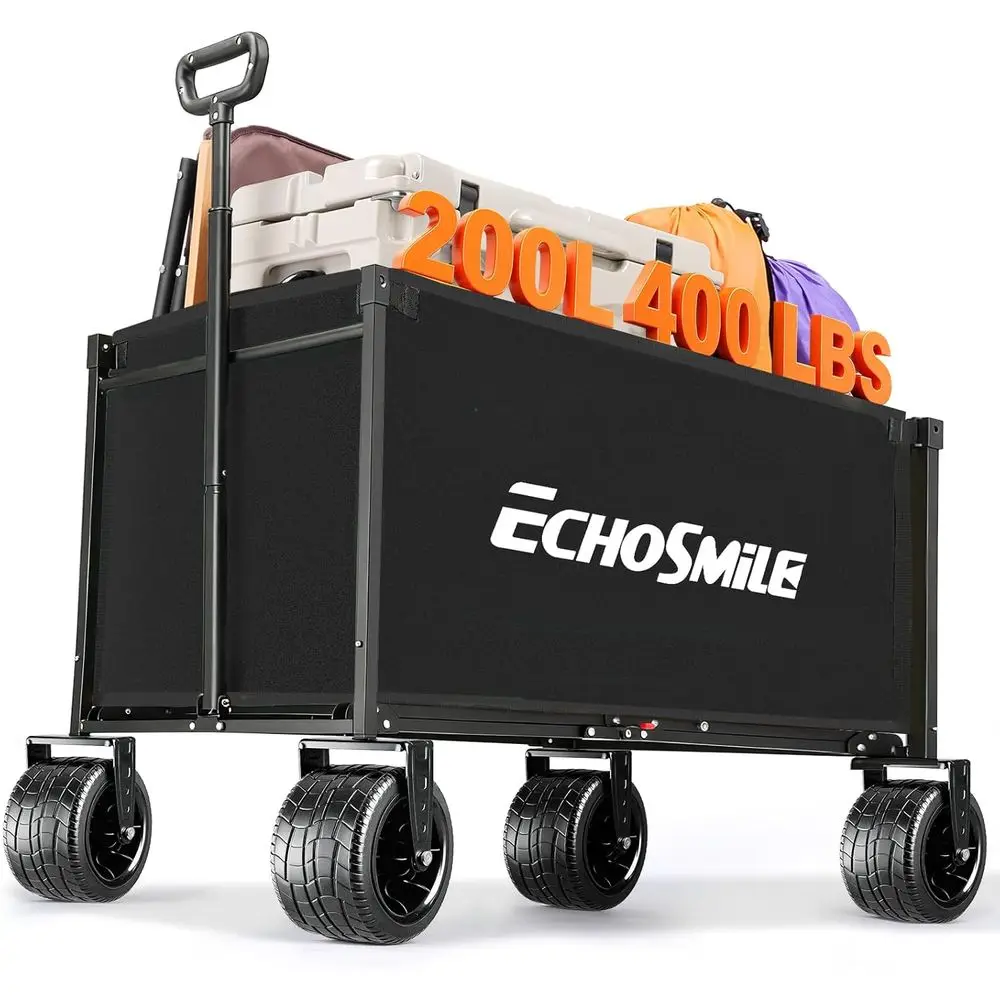 Collapsible Wagon Cart or Camping & Beach - Heavy Duty 400lbs acity All-Terrain Cart with Wide Wheels, Portable olding Utility W
Collapsible Wagon Cart or Camping & Beach - Heavy Duty 400lbs acity All-Terrain Cart with Wide Wheels, Portable olding Utility W