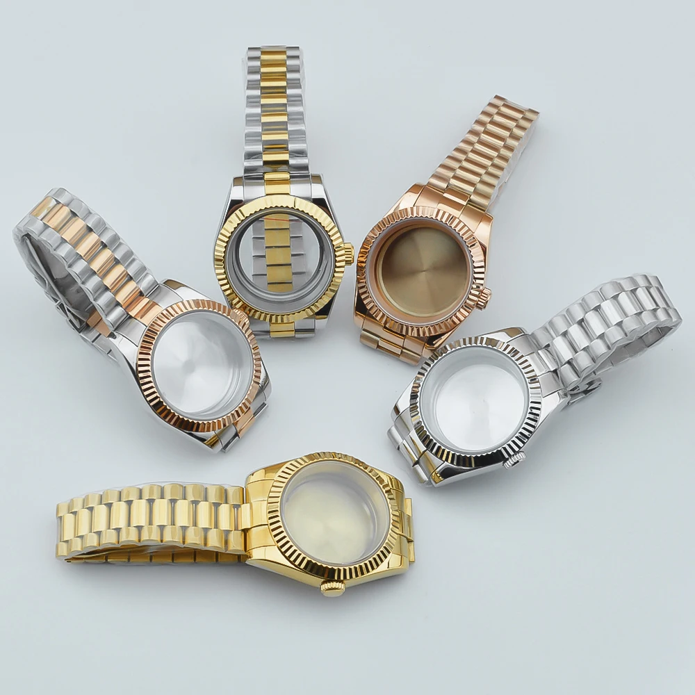 Neiton 36mm 39mm Suitable For NH34, NH35, NH36, NH70 ETA2824 Gold Case With Presidential Bracelet Sapphire Glass Crystal
Neiton 36mm 39mm Suitable For NH34, NH35, NH36, NH70 ETA2824 Gold Case With Presidential Bracelet Sapphire Glass Crystal