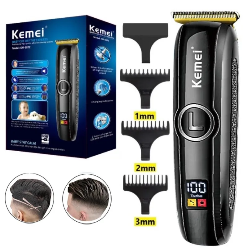 KM-5072 Professional Hair Trimmer For Men Electric Face Beard Body Hair Clipper Rechargeable Mustache Hair Cutting Machine 
KM-5072 Professional Hair Trimmer For Men Electric Face Beard Body Hair Clipper Rechargeable Mustache Hair Cutting Machine