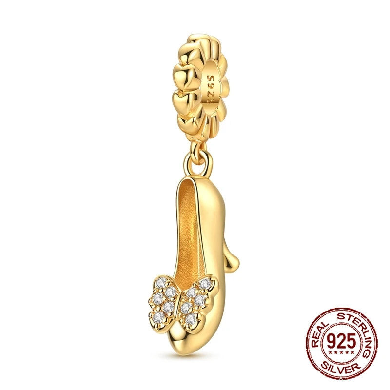 Hot Sale Golden Butterfly High Heels Charms 925 Sterling Silver Dangle Pendant Fit Bangle Bracelet Necklace DIY Jewelry
Hot Sale Golden Butterfly High Heels Charms 925 Sterling Silver Dangle Pendant Fit Bangle Bracelet Necklace DIY Jewelry