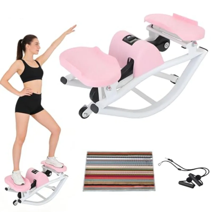 Rock Stepper Side to Side Step Fitness Machine with Digital Display Resistance Bands and Floor Mat for Home and Office Use Blac
Rock Stepper Side to Side Step Fitness Machine with Digital Display Resistance Bands and Floor Mat for Home and Office Use Blac