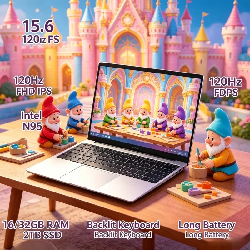Best Seller Top 15.6" 120Hz FHD IPS Notebook Intel N95 Processor 16/32GB Large RAM 2TB High Speed SSD
Best Seller Top 15.6" 120Hz FHD IPS Notebook Intel N95 Processor 16/32GB Large RAM 2TB High Speed SSD