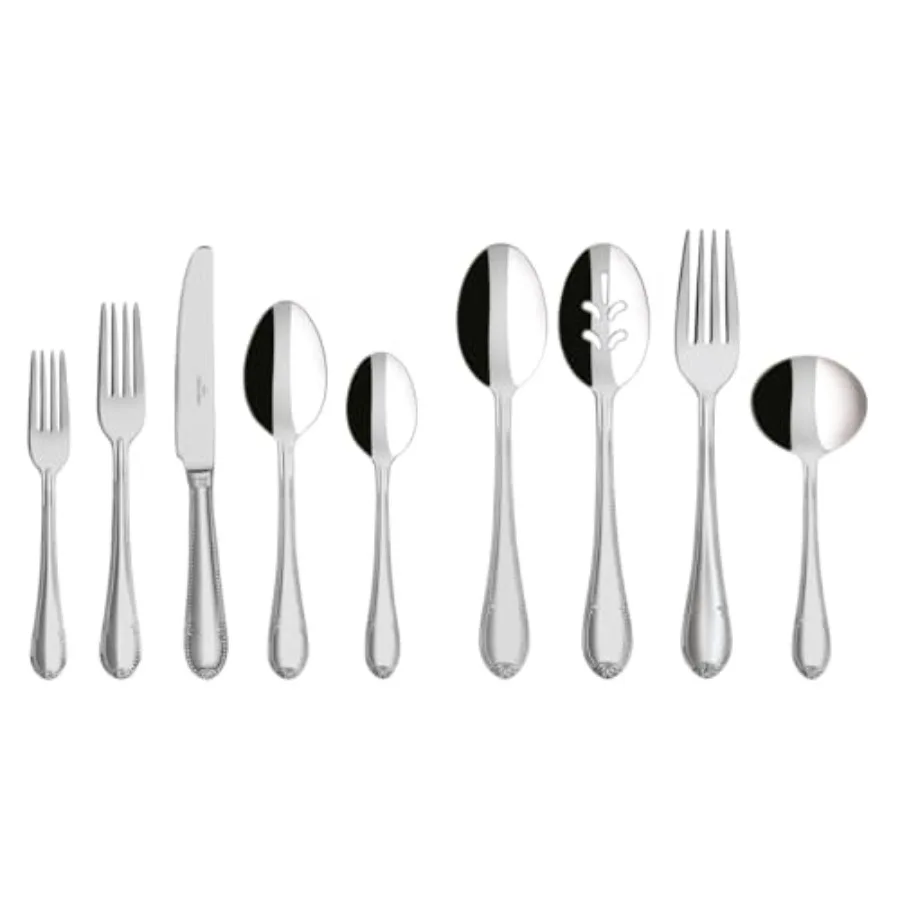 Mademoiselle 64 Piece Flatware Set for 12, Includes Serving Pieces
Mademoiselle 64 Piece Flatware Set for 12, Includes Serving Pieces