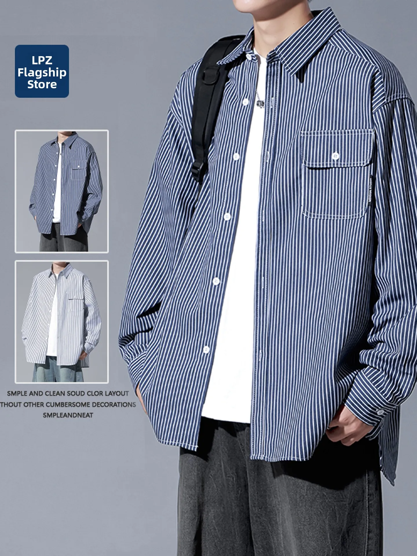 Мужское длинное пальто в полоску из ткани Ox, винтажное пальто свободного кроя, весна-осень, трендовое японское пальто на пуговицах в стиле ретро
Мужское длинное пальто в полоску из ткани Ox, винтажное пальто свободного кроя, весна-осень, трендовое японское пальто на пуговицах в стиле ретро