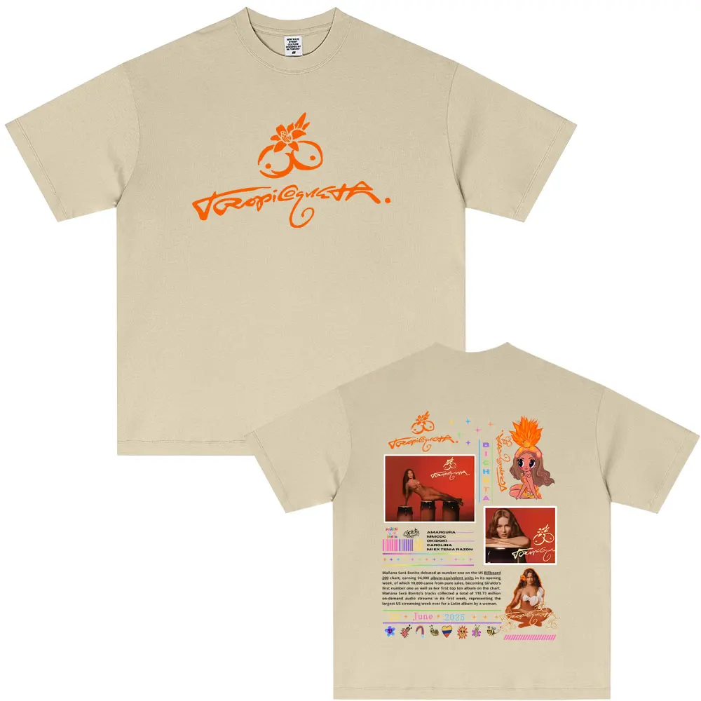 Hot Sale New Karol G Tropicoqueta Album 2025 T-shirt Men Women Fashion Pop Music T-shirts Unisex Casual Pure Cotton T Shirt Tops
Hot Sale New Karol G Tropicoqueta Album 2025 T-shirt Men Women Fashion Pop Music T-shirts Unisex Casual Pure Cotton T Shirt Tops