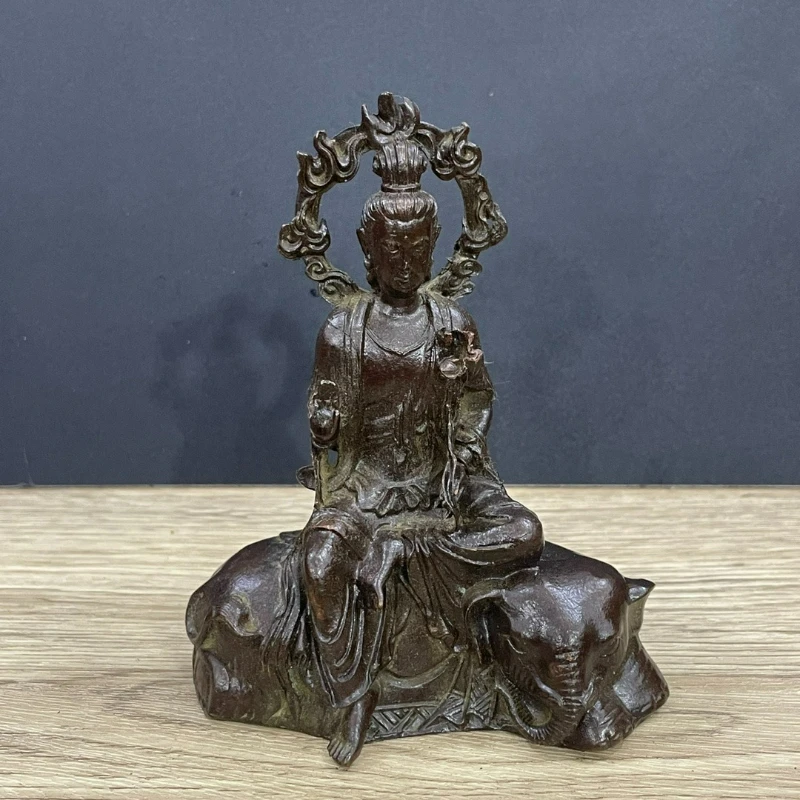 Antique Bronze Puxian Bodhisattva Creative Home Garden Living Room Entrance Ornaments Miniature Statue Tea Pet Crafts Gifts
Antique Bronze Puxian Bodhisattva Creative Home Garden Living Room Entrance Ornaments Miniature Statue Tea Pet Crafts Gifts