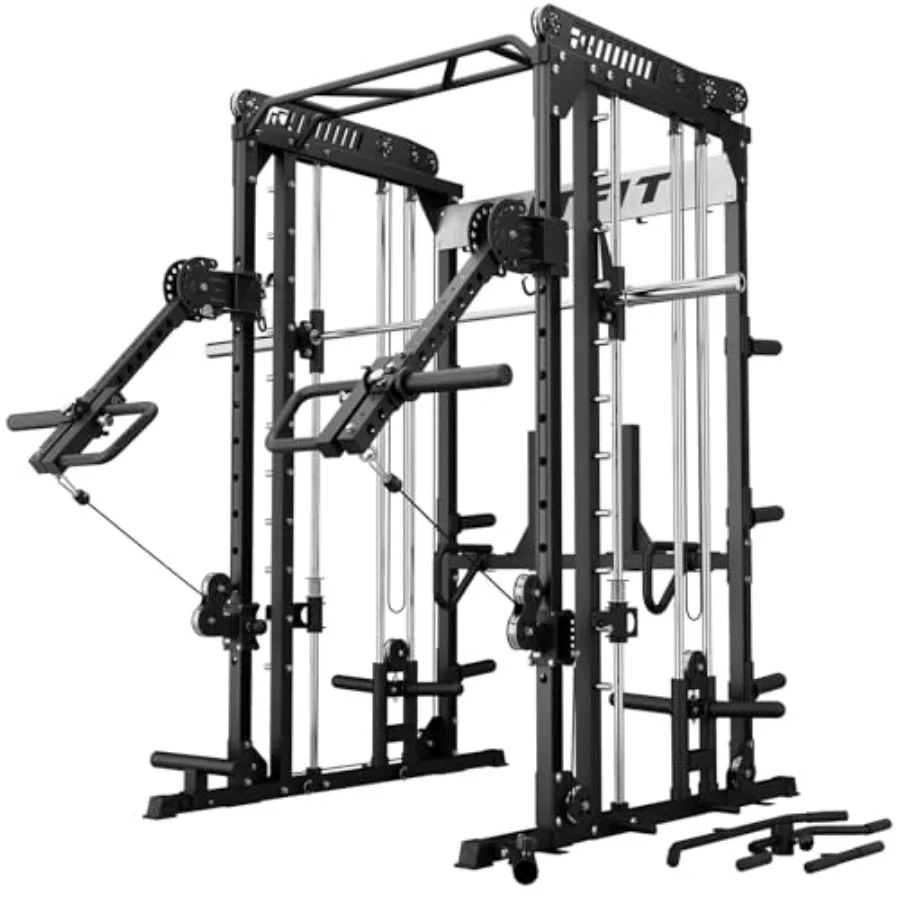 Тренажер-мультистанция M1 Pro Smith Machine с регулируемой рукояткой LAM1, силовой рамой и тросовым кроссовером для жима лежа
Тренажер-мультистанция M1 Pro Smith Machine с регулируемой рукояткой LAM1, силовой рамой и тросовым кроссовером для жима лежа
