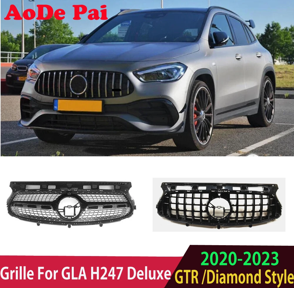 H247 Grille ABS Front Bumper Mesh Hood Grille Grid For Mercedes GLA Class H247 GLA200 GLA250 AMG Package Deluxe Model 2020-2023
H247 Grille ABS Front Bumper Mesh Hood Grille Grid For Mercedes GLA Class H247 GLA200 GLA250 AMG Package Deluxe Model 2020-2023