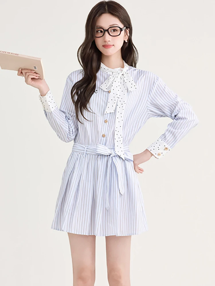 2025 Новое модное полосатое шикарное бандажное мини-платье с бантом, женское облегающее платье с длинным рукавом и воротником-стойкой, осенние элегантные повседневные платья
2025 Новое модное полосатое шикарное бандажное мини-платье с бантом, женское облегающее платье с длинным рукавом и воротником-стойкой, осенние элегантные повседневные платья