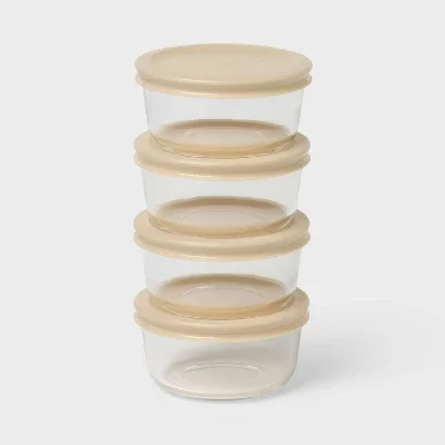 8pc (Set of 4) Round Glass Food Storage Container Set - Room Essentials™
8pc (Set of 4) Round Glass Food Storage Container Set - Room Essentials™