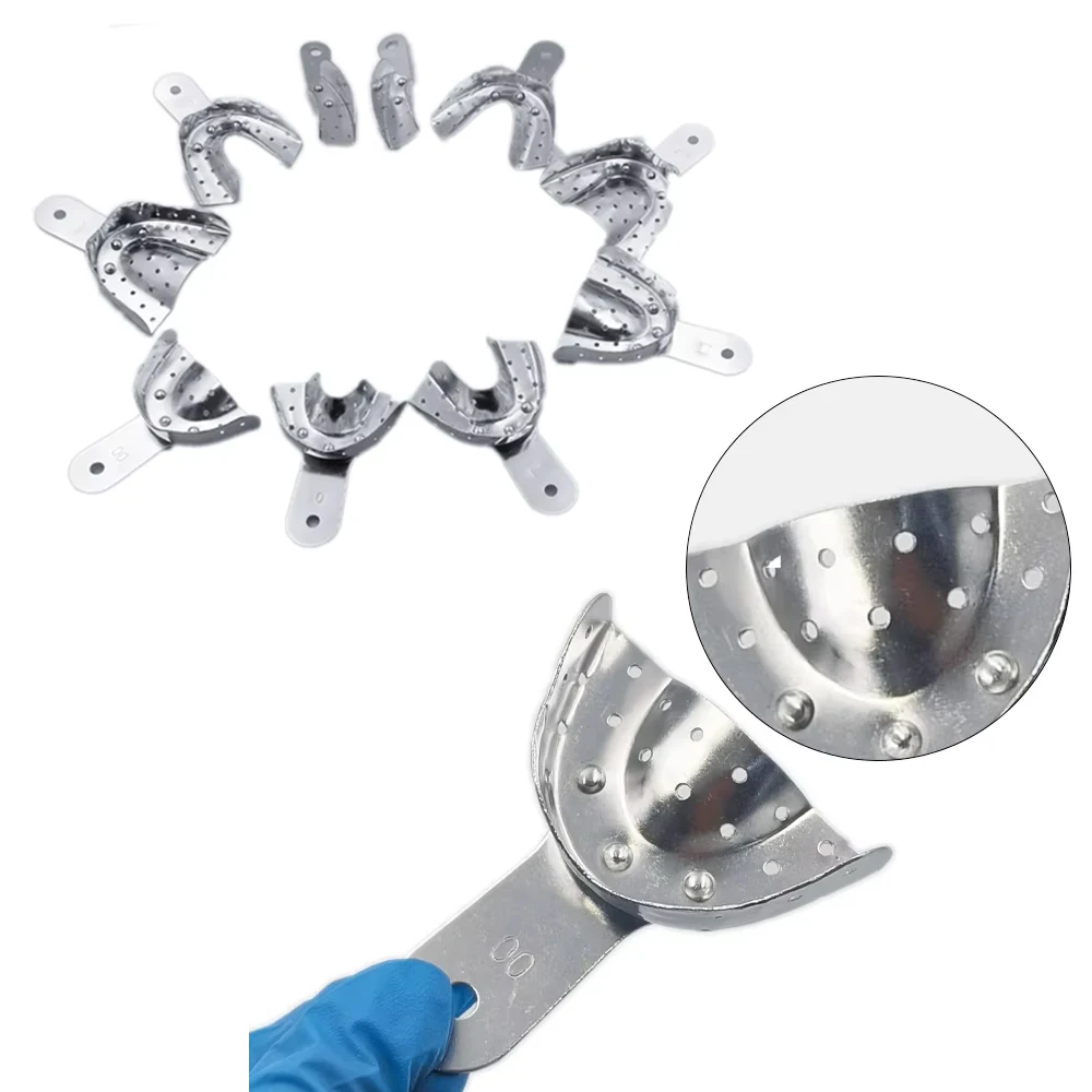 Dental Upper Lower Stainless Steel Impression Trays Autoclavable Teeth Tray Teeth Holder Lab Equipment Dentist Tools
Dental Upper Lower Stainless Steel Impression Trays Autoclavable Teeth Tray Teeth Holder Lab Equipment Dentist Tools