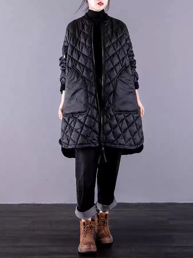 plus Size Women's Baseball Jaet Design Sensation Warm Cotton Coat Vintage Sle Long Sve Zipper Closure Mid-Length Coat
plus Size Women's Baseball Jaet Design Sensation Warm Cotton Coat Vintage Sle Long Sve Zipper Closure Mid-Length Coat