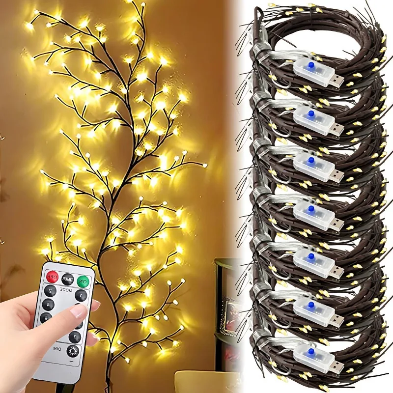 48/72 светодиода, лампа для ветки дерева, декор для стен спальни, ива, виноградная лоза, световая полоса, 8 режимов освещения, атмосферный светильник «сделай сам», домашнее освещение
48/72 светодиода, лампа для ветки дерева, декор для стен спальни, ива, виноградная лоза, световая полоса, 8 режимов освещения, атмосферный светильник «сделай сам», домашнее освещение