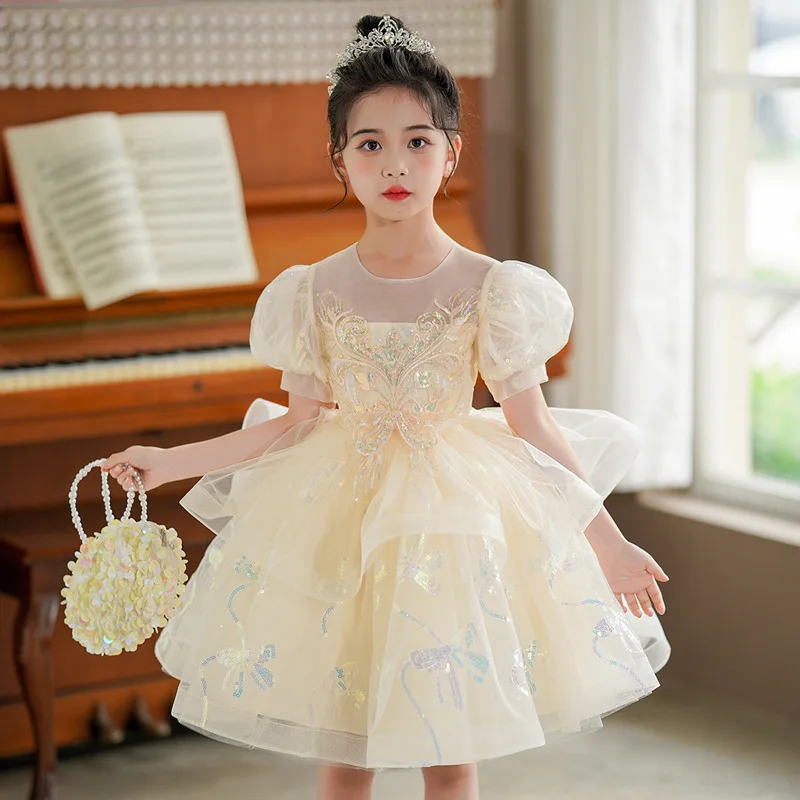 Girls' Princess Dress Puffy Mesh Gown Dress Kindergarten Children's Day Performance Costume Wholesale
Girls' Princess Dress Puffy Mesh Gown Dress Kindergarten Children's Day Performance Costume Wholesale