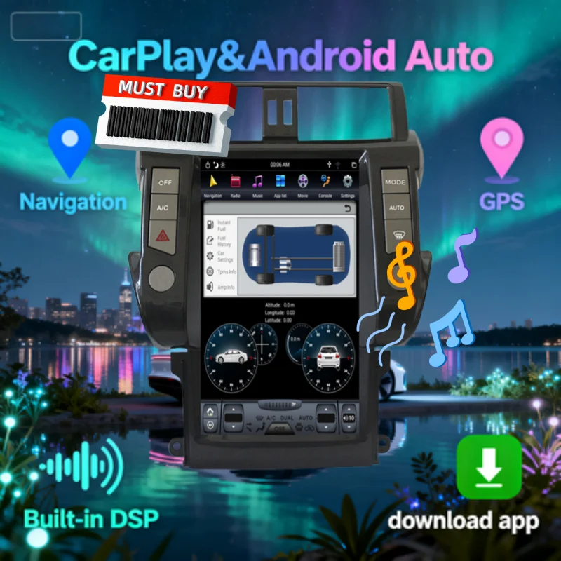 13.6' Car Radio For TOYOTA Land Cruiser Prado 150 2010-2013 Android 13 Radio CarPlay Touch Screen Navigation Head unit Stereo
13.6' Car Radio For TOYOTA Land Cruiser Prado 150 2010-2013 Android 13 Radio CarPlay Touch Screen Navigation Head unit Stereo