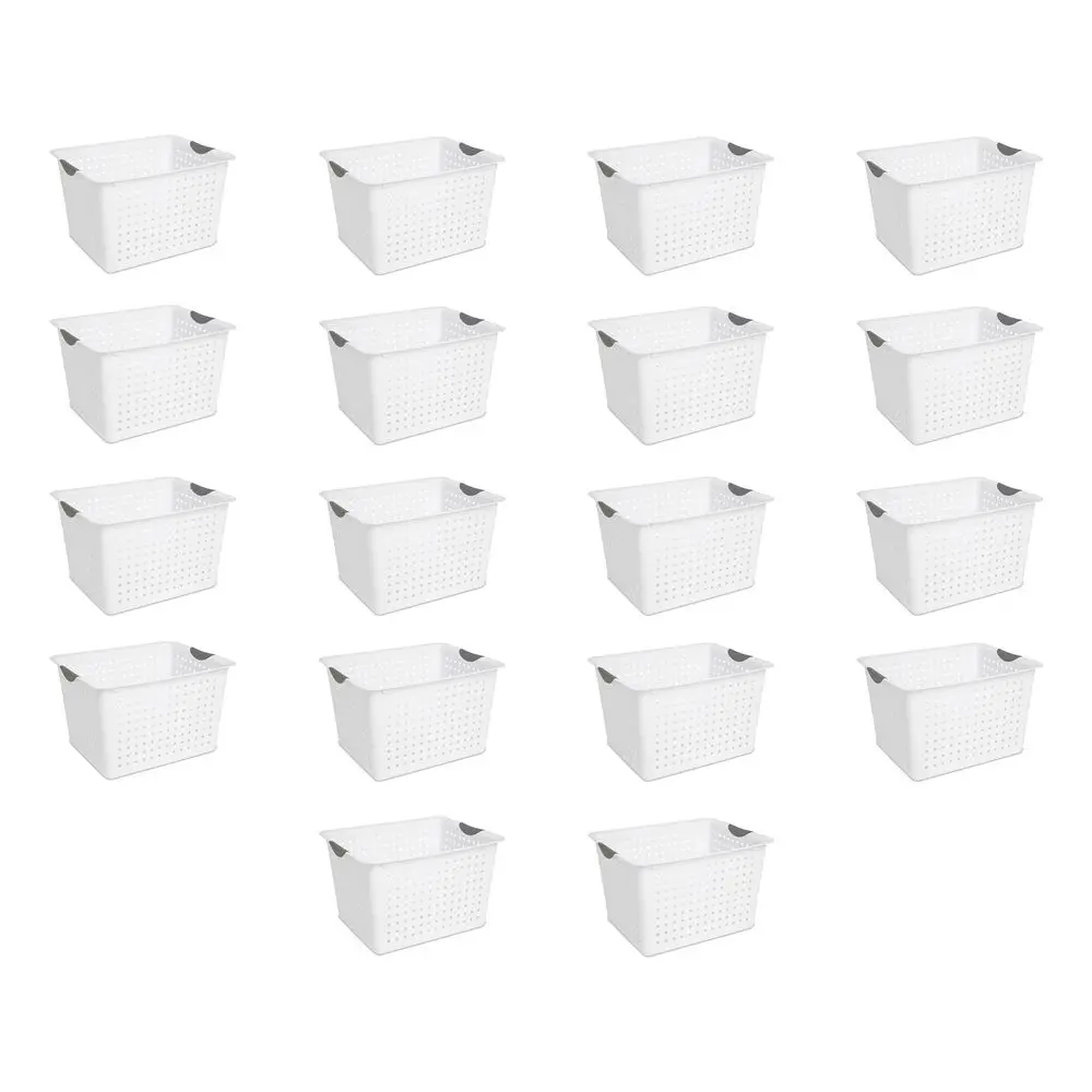 Deep Ultra Basket, Closet Organizer Bin, Cabinets, Pantry, Shelving and Countertop Space Open Container, White, 18Pack
Deep Ultra Basket, Closet Organizer Bin, Cabinets, Pantry, Shelving and Countertop Space Open Container, White, 18Pack