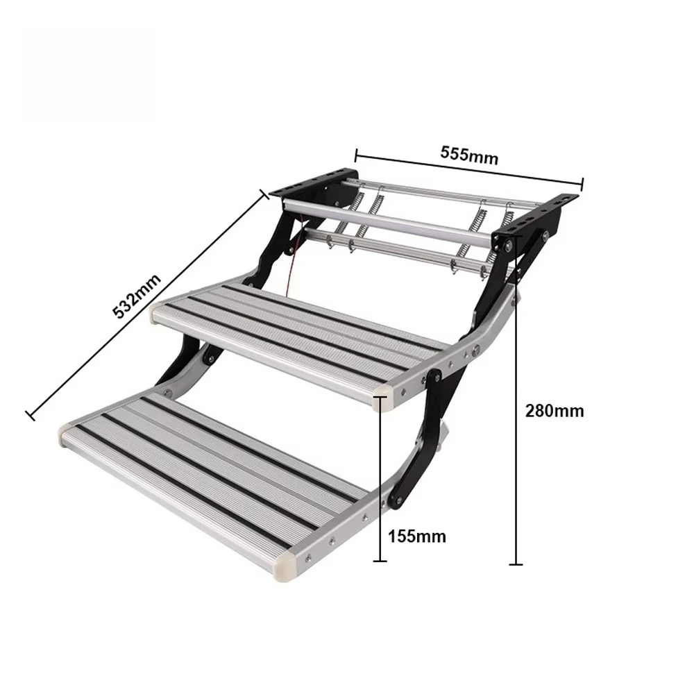 Manual Modern 2-Step Retractable RV Stairs Aluminum Alloy Non-Slip For Trailer Camper Accessories
Manual Modern 2-Step Retractable RV Stairs Aluminum Alloy Non-Slip For Trailer Camper Accessories