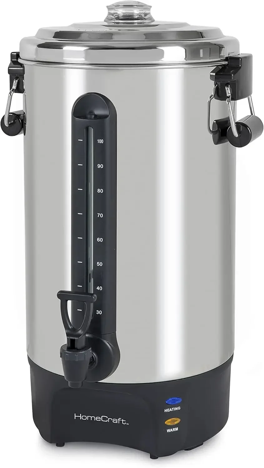 100-Cup Coffee Urn and Hot Beverage Dispenser with Dripless Faucet, Quick-Brewing, Stainless Steel
100-Cup Coffee Urn and Hot Beverage Dispenser with Dripless Faucet, Quick-Brewing, Stainless Steel