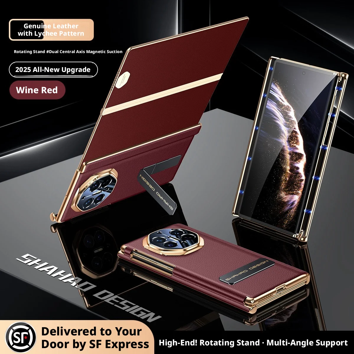Premium Luxury Genuine Leather Case For Huawei Mate XT/Mate XTs Dual Central Axis Magnetic Folding Hinge Lens Protedction Cover
Premium Luxury Genuine Leather Case For Huawei Mate XT/Mate XTs Dual Central Axis Magnetic Folding Hinge Lens Protedction Cover