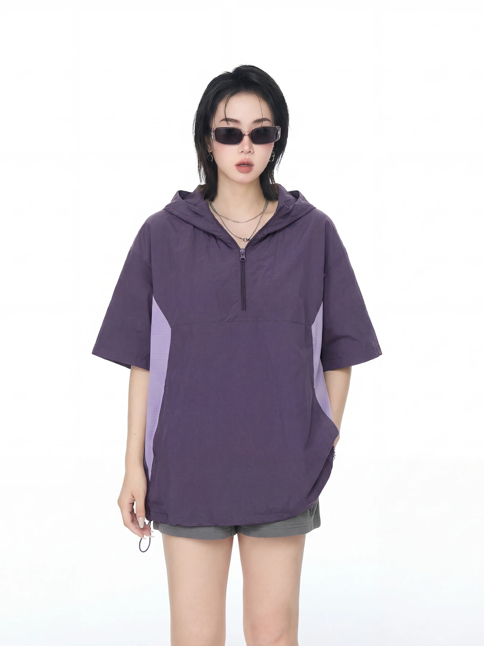 American Style Zipper Half Sleeve T-Shirt Women Summer New Loose Retro Thin Top Casual Windbreaker Hoodie for Students
American Style Zipper Half Sleeve T-Shirt Women Summer New Loose Retro Thin Top Casual Windbreaker Hoodie for Students